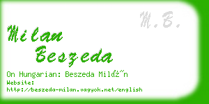 milan beszeda business card